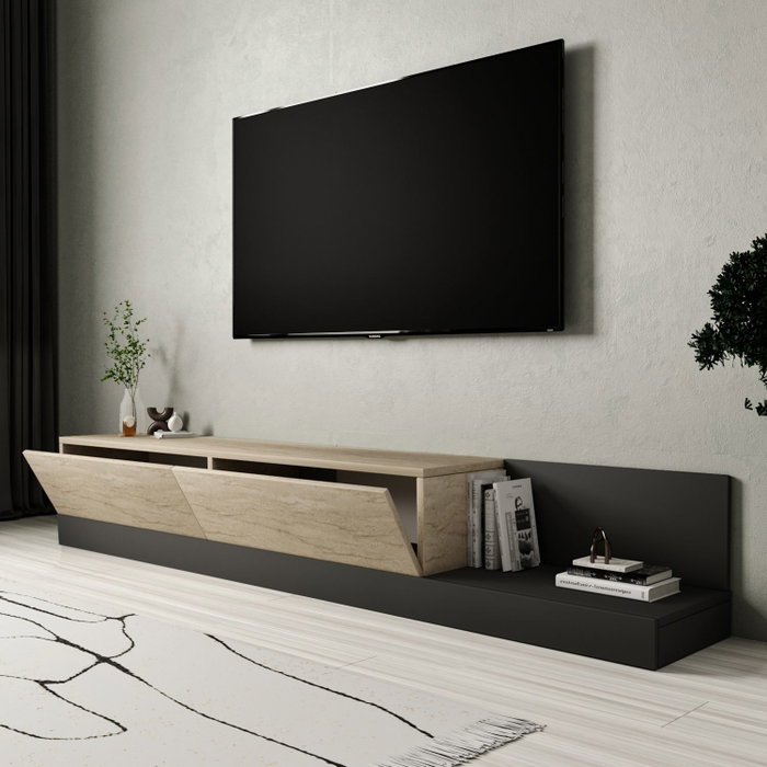 Hanah Home Soporte para TV Major - Travertino, Anthracite